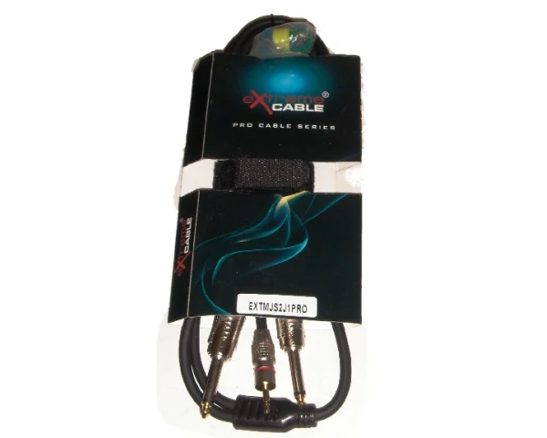 EXTREME 1MJS2J1PRO MINI JACK STERE 1/8" 3.5mm-2 JACK 6.3mm 1MT