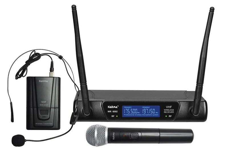 KARMA SET 6092PL-A Doppio radiomicrofono VHF