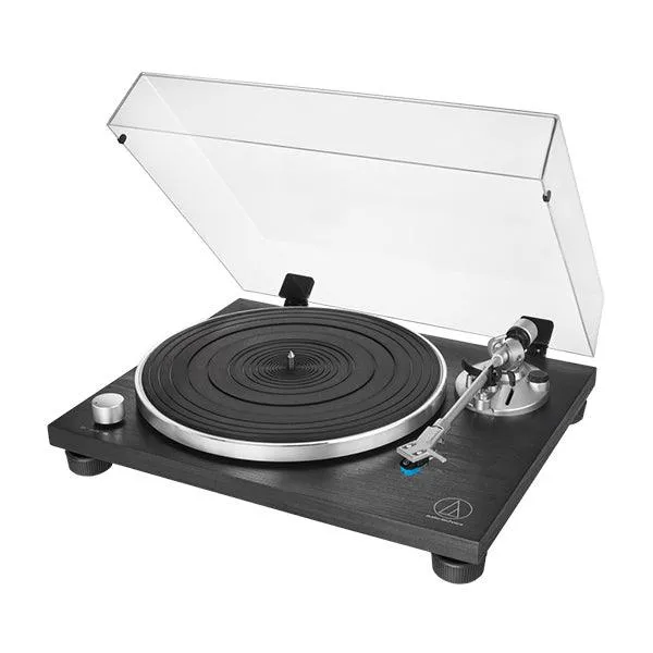Audio Technica AT-LPW30BK Giradischi Hifi manuale trazione a cinghia e base in legno