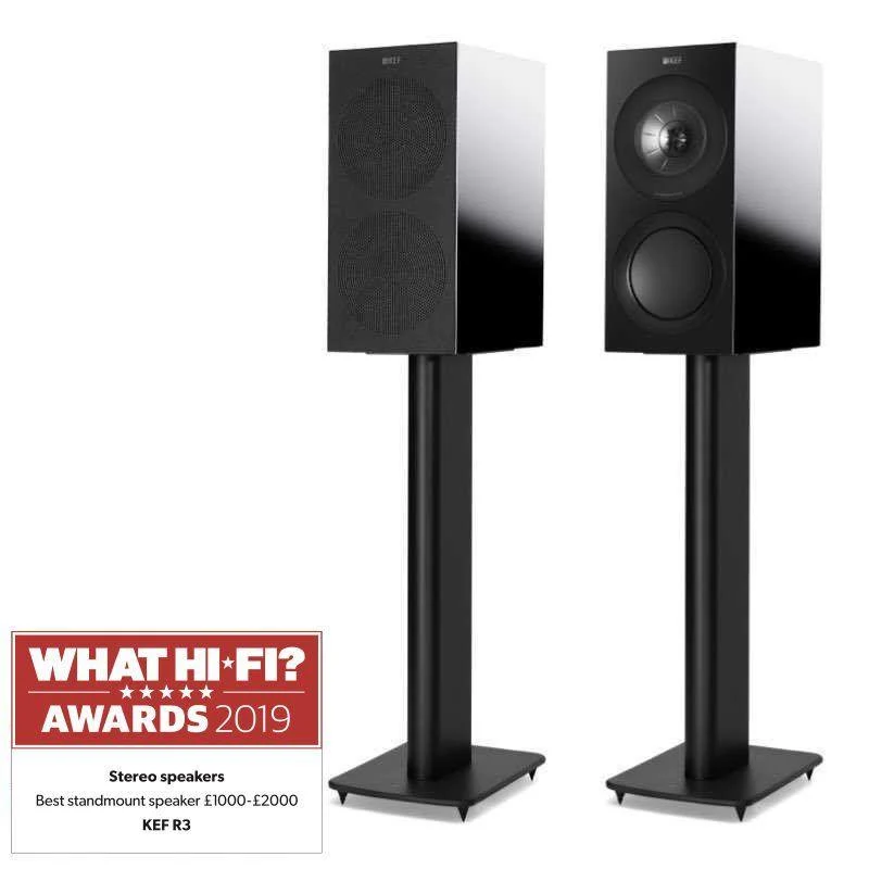 KEF R3 BLACK diffusori da scaffale High End 3 Vie Uni-Q *EX-DEMO*