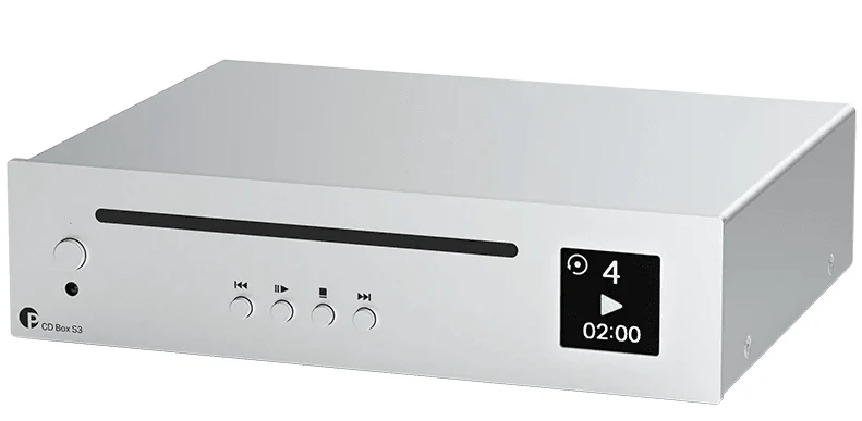 Pro-ject CD BOX S3 Lettore di CD, CD-R, CD-RW. Caricamento slot-in. Convertitore DAC 32bit/384KHz Burr Brown PCM5102. Display OLED