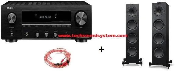Kit completo: Amplificatore integrato Denon DRA-800H + DIffusori KEF Q750 + Cablaggio Project 3MT