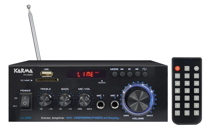 GLEMM PA 2362BT Amplificatore stereo 2 x 30W