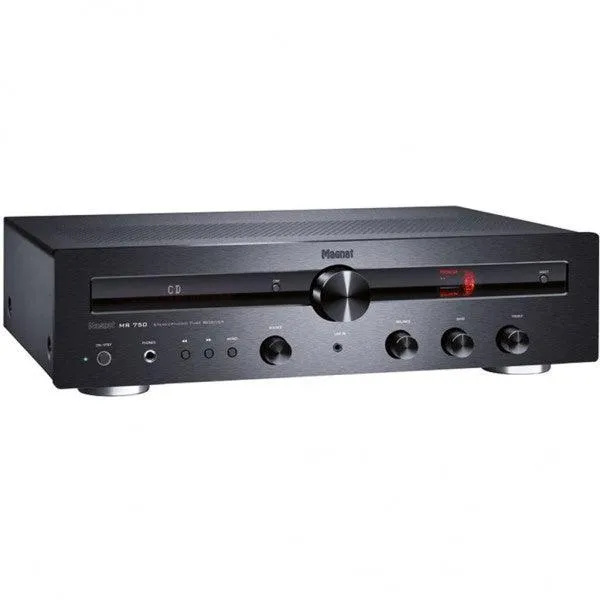 MAGNAT MR 750 BLACK amplificatore integrato 2 canali pre a valvole ECC81, ingresso HDMI, Bluetooth Aptx HD