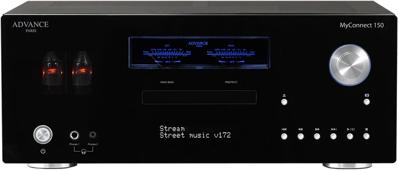 ADVANCE PARIS MYCONNECT 150 Amplificatore integrato All-In-One con lettore CD, DAB+, Streamer di rete, Classe A a valvole