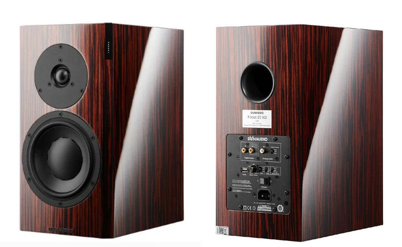Dynaudio FOCUS 20 XD RWHG Diffusori da stand Attivo Wireless Full HD 24/192 Rosewood High Gloss (COPPIA)
