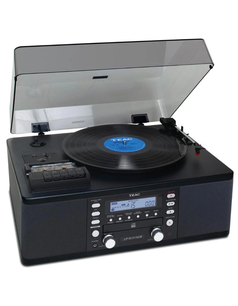 TEAC LP-R550USB BLACK lettore CD-Recorder / Casette / Giradischi All-in-one system