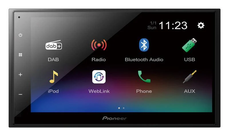 Pioneer DMH-A340DAB autoradio 2 DIN da 6,8'', DAB+, USB, WebLink, Bluetooth, FLAC