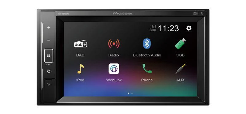 Pioneer DMH-A240DAB autoradio 2 DIN da 6,2'', DAB/DAB+, USB, WebLink, Bluetooth
