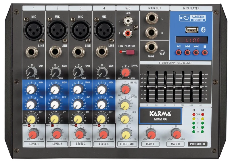 KARMA MXM 06 Mixer microfonico 6 canali