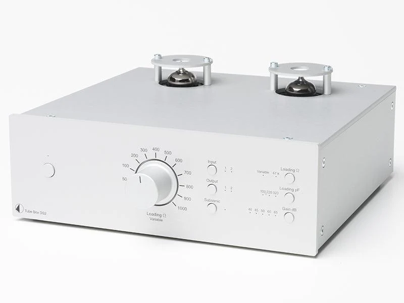 Pro-ject TUBE BOX DS2 Silver Stadio fono MM/MC a valvole. Circuitazione Dual-Mono a componenti discreti