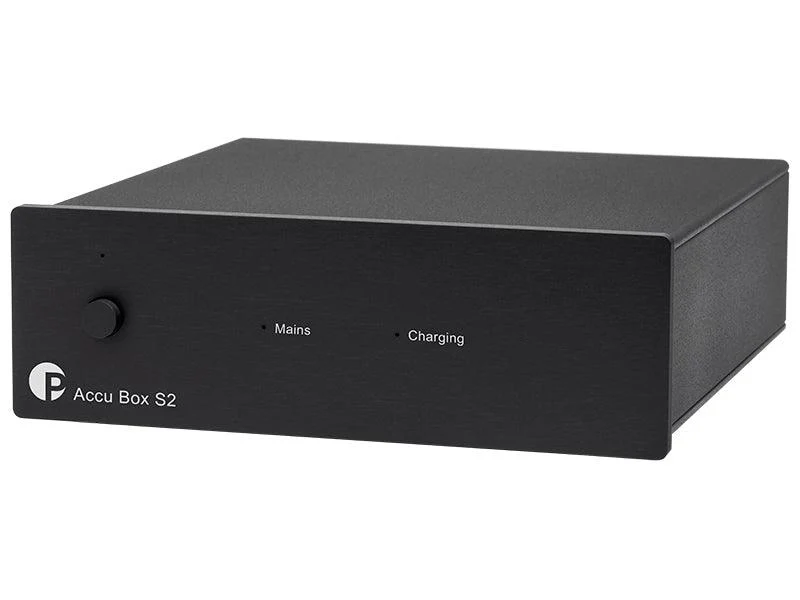 Pro-ject ACCU BOX S2 Nero Stadio di alimentazione lineare a batteria Audiophile dedicato agli stadi Phono serie S2, DS, DS2 e E, ai giradischi