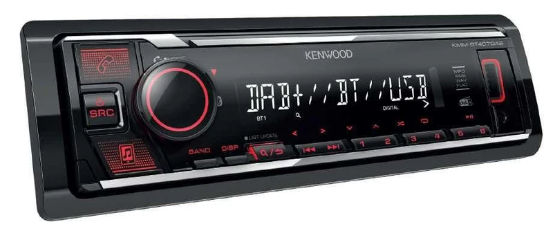 Kenwood KMM-BT407DAB autoradio 1 DIN con Bluetooth / Spotify / USB / AUX-IN / smartphone Android