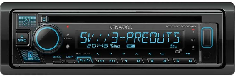 Kenwood KDC-BT950DAB autoradio 1-DIN con DAB+ / CD / Bluetooth / USB / Spotify / smartphone Android / iPhone