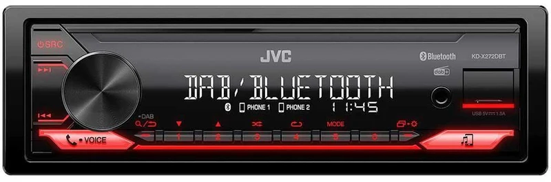 JVC KD-X272DBT autoradio 1 DIN con DAB+ / USB / AUX input / FLAC / Equalizzatore 13 bande