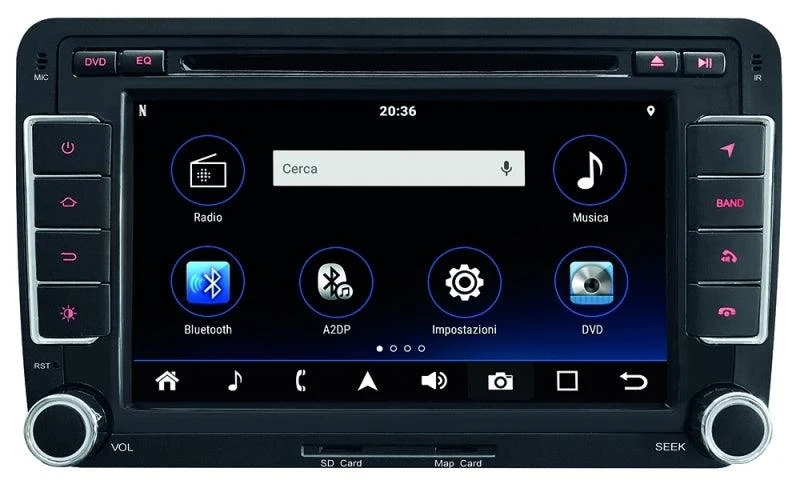 Phonocar VM117D autoradio per Volkswagen DAB+, Android 8.0, Navi DVD