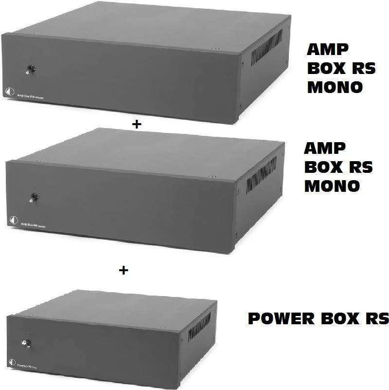 Pro-ject KIT AUDIOPHILE: 2x AMP BOX RS MONO finali con stadio PRE valvolare + POWER BOX RS stadio alimentazione dedicato