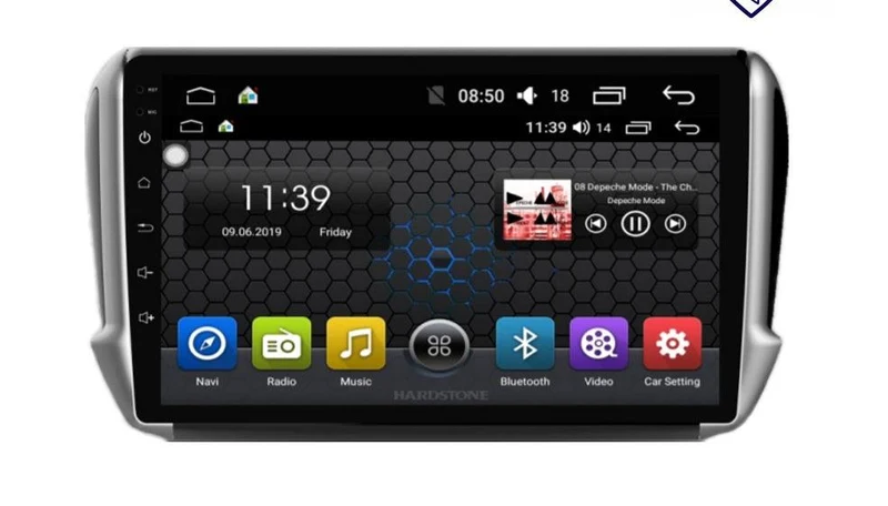 Hardstone HS PEU02-ELC4 autoradio per PEUGEOT 208-2008 (1° Serie) ANDROID 10 WIFI