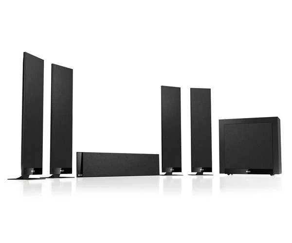 KEF T305 BLACK Sistema Home Theater 5.1 con 4 diffusori T301 + Centrale T301c + Subwoofer attivo T2
