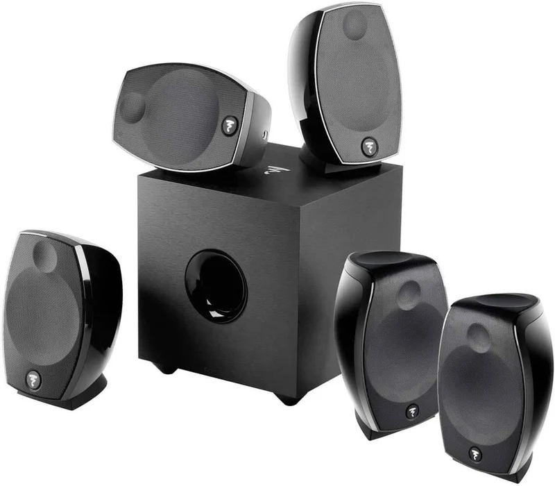 Focal Sib Evo 5.1.2 Atmos sistema home cinema composto da 5 Sib Evo Atmos 2.0 e 1 Cub Evo