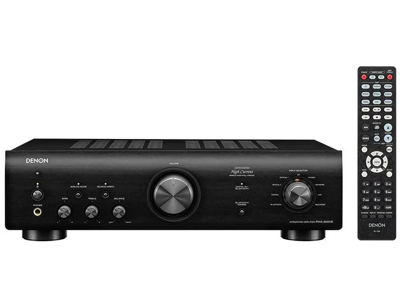 Denon PMA-600NE BLACK Amplificatore Integrato, 2 X 70W, bluetooth e ingresso phono MM