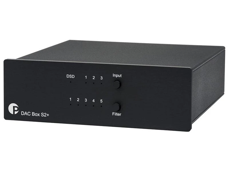 Pro-ject DAC BOX S2+ BLACK Convertitore D/A audiophile Sabre ESS9038 32BIT/768KHz a basso rumore