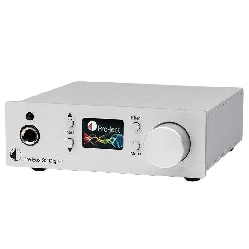Pro-ject PRE BOX S2 DIGITAL SILVER Preamplificatore stereo digitale con convertitore D/A.