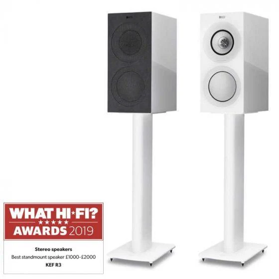 KEF R3 WHITE diffusori da scaffale High End 3 Vie Bass Reflex. Uni-Q