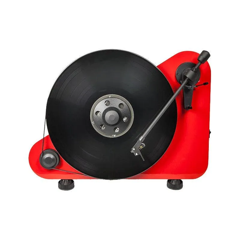 Pro-Ject VTE R ROSSO Giradischi verticale con braccio e testina Ortofon OM5E