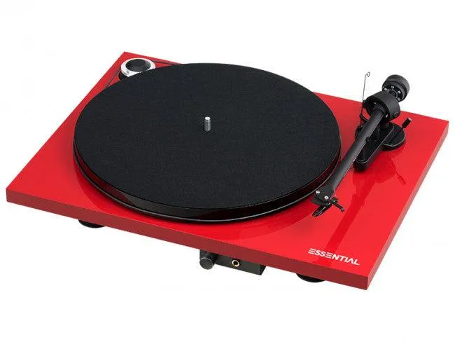 Pro-ject ESSENTIAL III HP Giradischi hifi testina Ortofon stadio PHONO MM, ROSSO