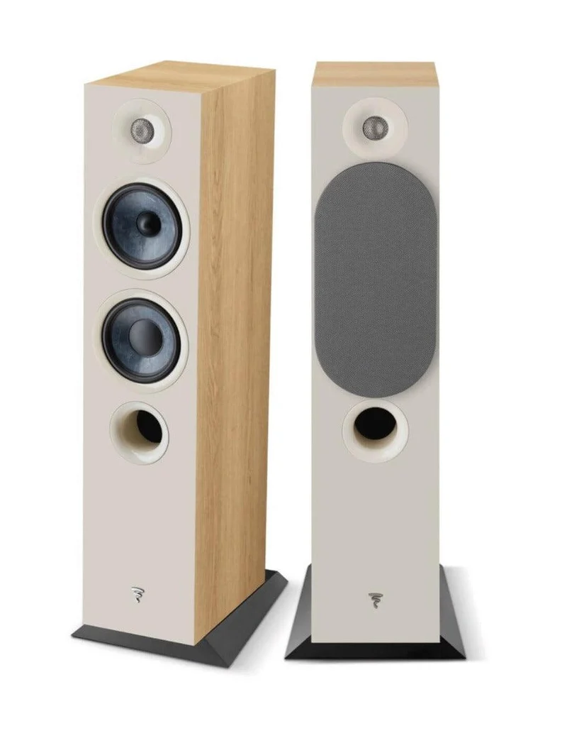 Focal chora 816 COPPIA diffusori da pavimento, 2,5 vie, Legno chiaro, bass reflex, Slatefiber, 200 W