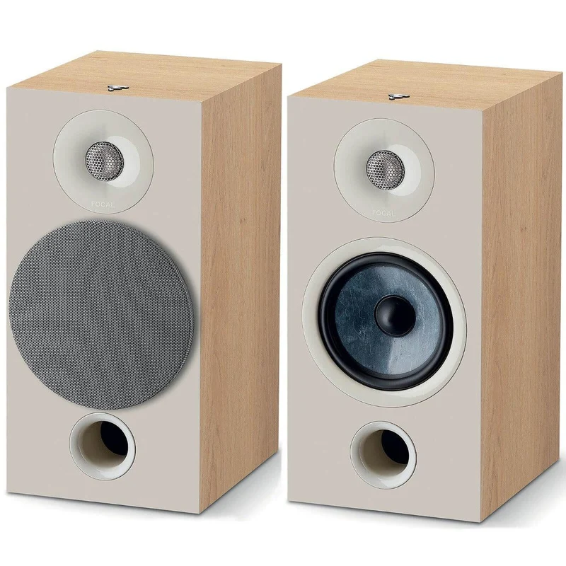 Focal chora 806 COPPIA diffusori passivi da stand, 2 vie, bass reflex, legno chiaro, midwoofer, Slatefiber, tweeter concavo 120 W