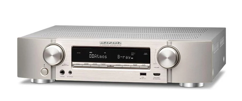 Marantz NR1710 Sintoamplificatore AV 7.2 canali, 4k Ultra HD, silver oro, supporta formati audio multidimensionali