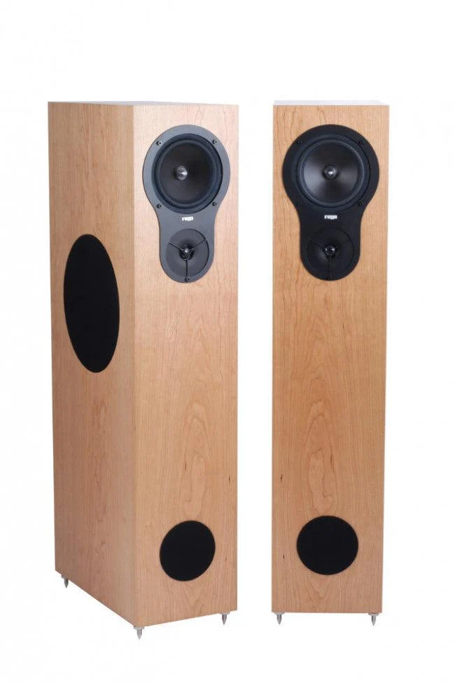 Rega RX5 diffusori da pavimento Ciliegio COPPIA a 2,5 vie reflex frontale bass driver laterale