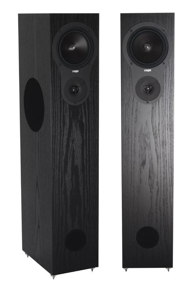 Rega RX3 diffusori da pavimento Nero COPPIA a 2,5 vie reflex frontale bass driver laterale