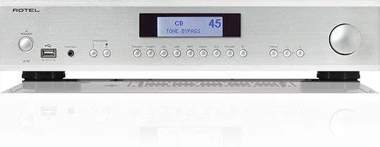 ROTEL A-12 SILVER Amplificatore integrato 60+60W RMS su 8 ohm, Bluetooth, Phono MM, USB