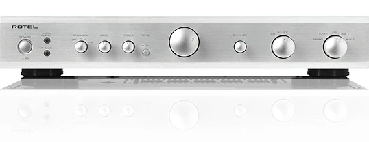 ROTEL A-10 SILVER Amplificatore integrato 40+40W RMS su 8 ohm, stadio finale ad alta corrente