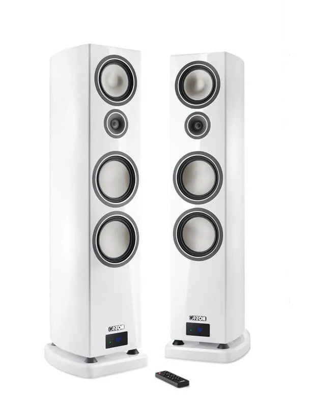 Canton SMART VENTO 9 diffusori acustici BIANCO lucido da pavimento attivi con connessione wireless (COPPIA)