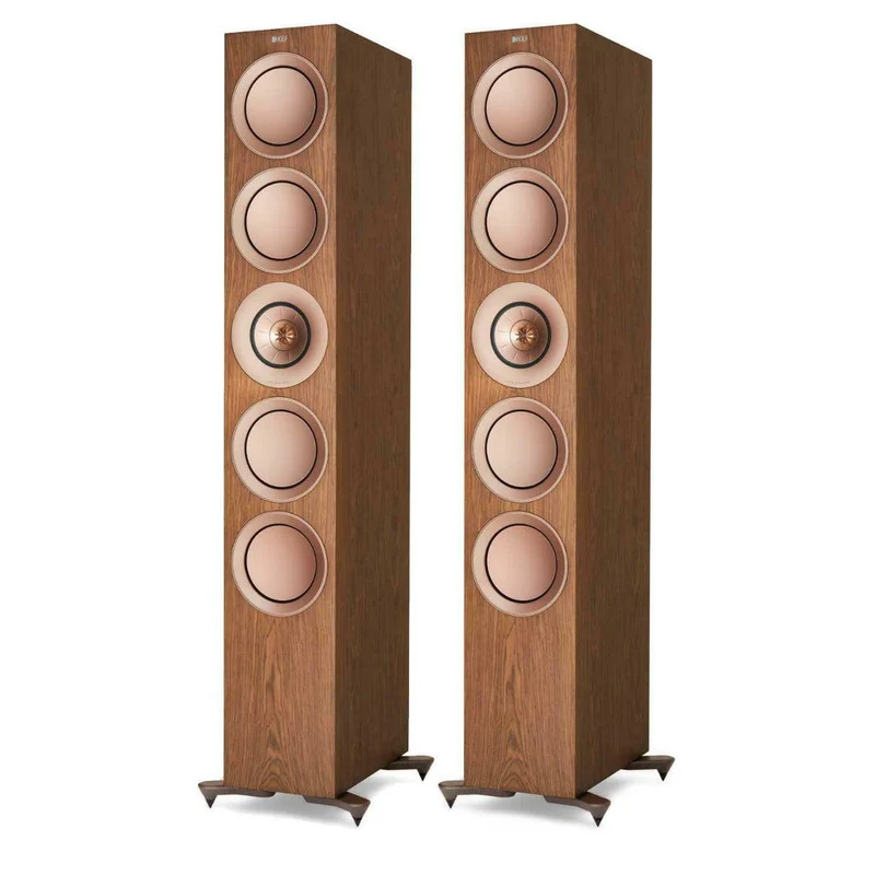 KEF R11 WALNUT coppia diffusori da pavimento 3 Vie Uni-Q Tweeter 25mm + Mid 125mm HIGH END