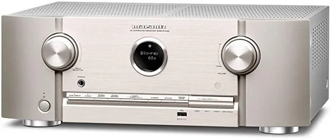 Marantz SR5015 DAB Silver Gold sintoamplificatore 8K HDMI2.1 con DAB+, 7x 180 Watts (6 ohms, 1%), WiFi 2.4 & 5.0, Bluetooth, BT