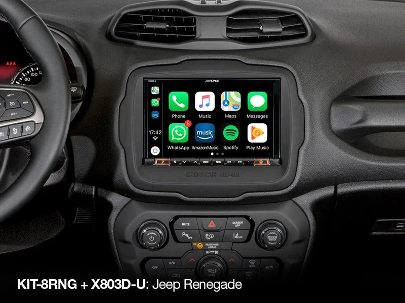 Alpine X803D-RN autoradio per JEEP RENEGADE schermo 8'' Android Auto, Car Play, GPS mappe TomTom