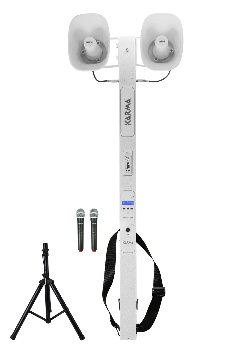 KARMA BM 661USB-2 Processioniere con 2 UHF radiomicrofoni