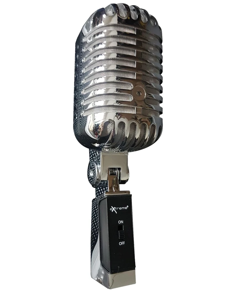 EXTREME DM55X MICROFONO RETRO VINTAGE ANNI 50 60 CLASSICO TIPO ELVIS SHURE SUPER 55 SH II CUSTODIA RIGIDA IN BUNDLE