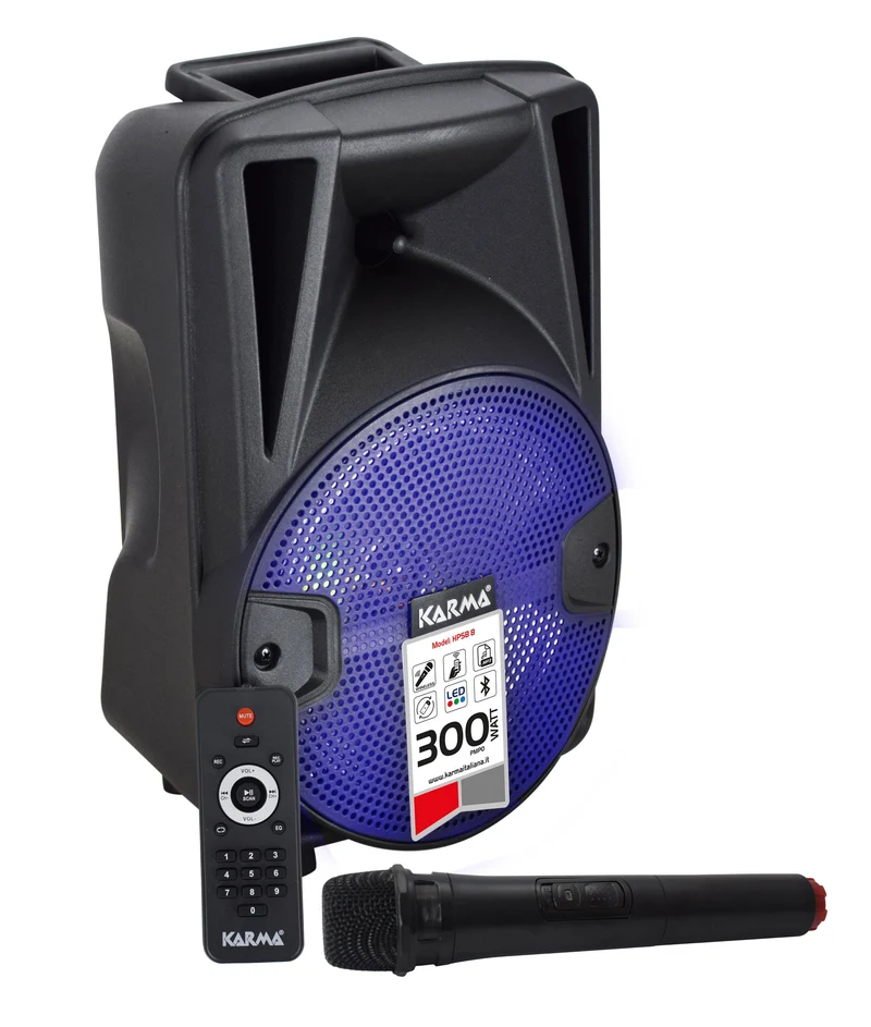 KARMA HPSB 8 Diffusore amplificato con radiomicrofono 300W PMPO