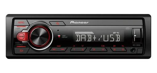 Pioneer MVH-130DAB autoradio 1 DIN con DAB/DAB+, illuminazione rossa, USB