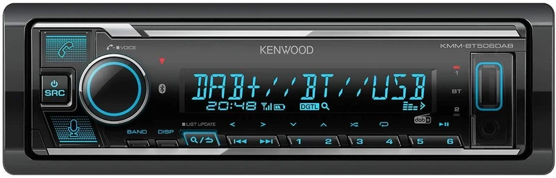 Kenwood KMM-BT506DAB autoradio 1 in Digital Media Receiver con Bluetooth e DAB+