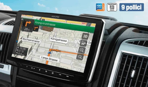 Alpine INE-F904DC Halo 9 autoradio 1 DIN multimediale 9" con DAB+ mappe TRUCK CAMPER