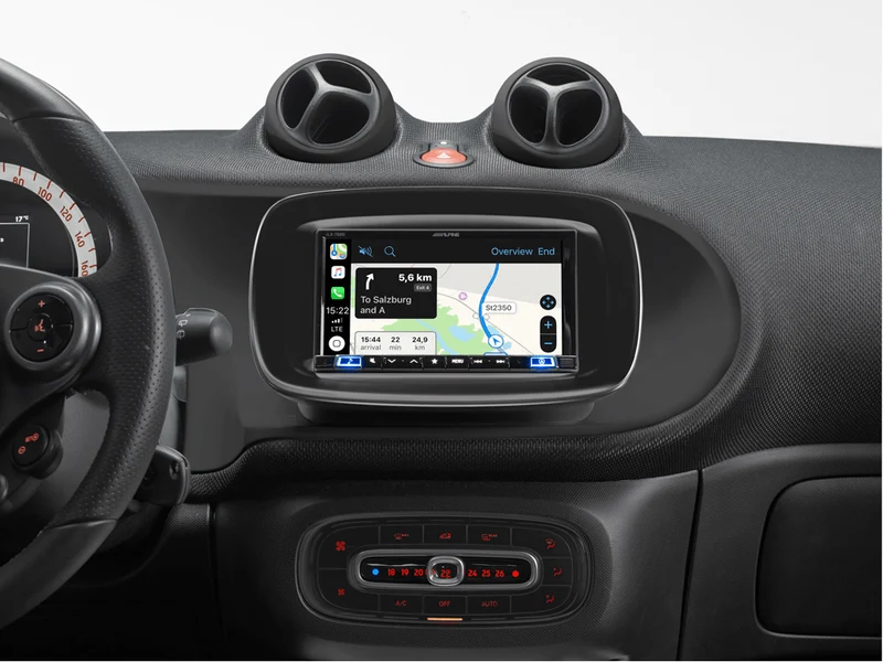 Alpine iLX-702SM-OEM SCREEN per SMART Fortwo (453) finitura di colore nero con centralina per Monitor OEM