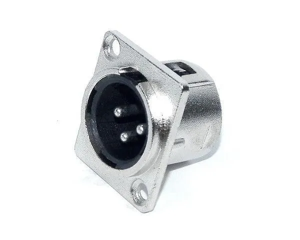EXTREME CONNETORE XLR VOLANTE MASCHIO A PANNELLO 3 POLI COLORE ARGENTO