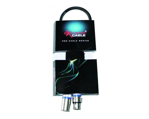 EXTREME CAVO MICROFONO/CASSE 50CM 1 CONNETTORE XLR MASCHIO 1 FEMMINA + STRAP + 12 ANELLINI CAVO MICROFONICO 6.5MM CONNETTORI SMONTABILI METALLO ANTISCIVOLO